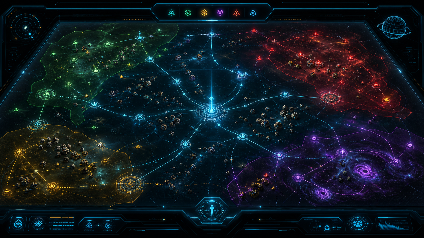 Holographic Misfit Galaxy sector control map.